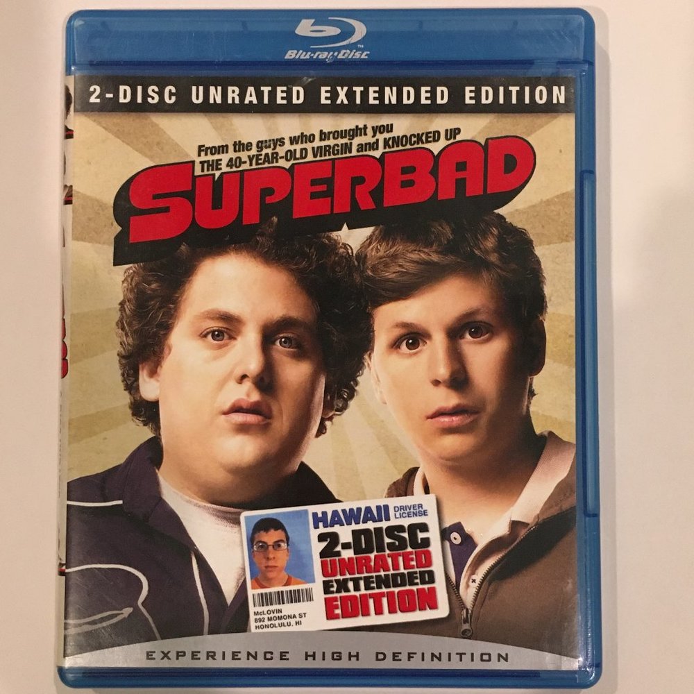 Columbia Pictures SUPERBAD Blu-Ray & DVD Uncut extended edition Set
